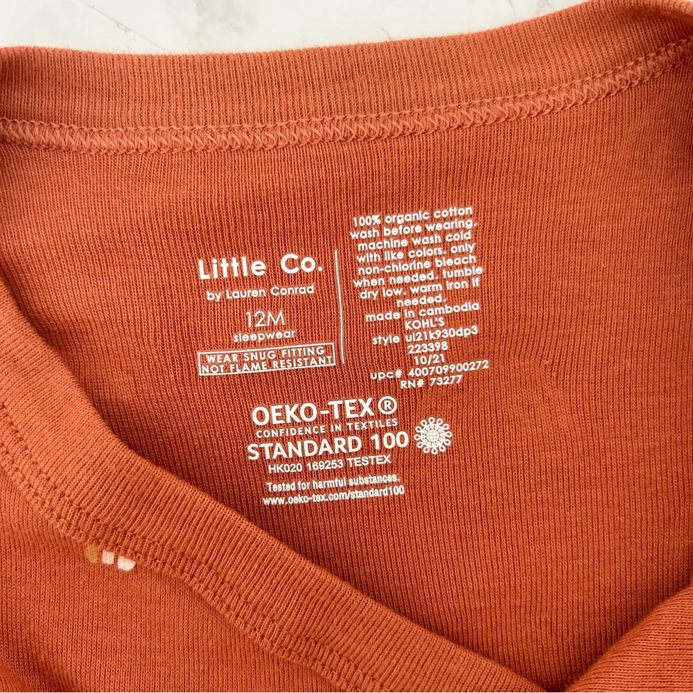 4/$25 NWT Little Co. by Lauren Conrad Rainbow Onesie Hat Set in Burnt Orange 12M
